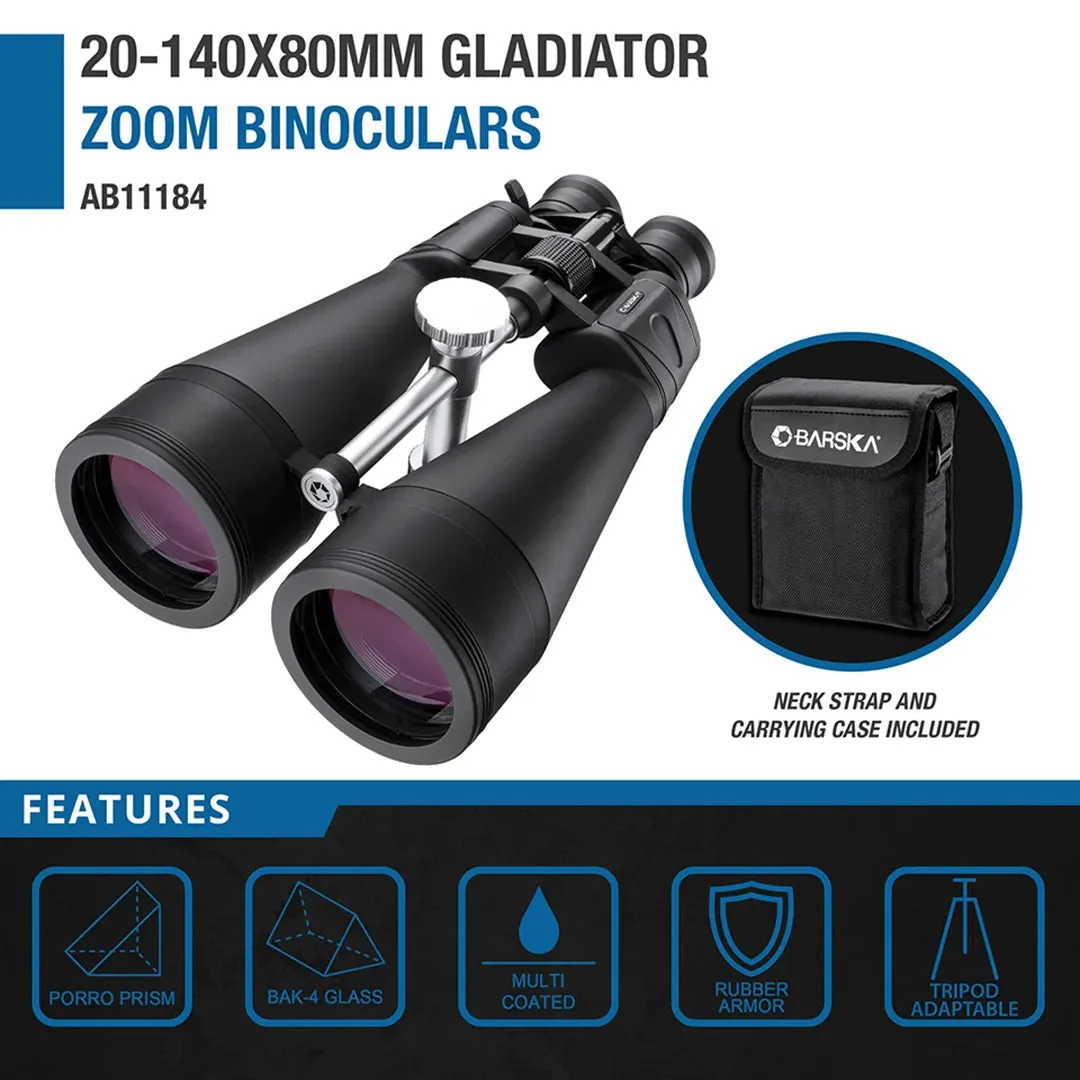 20-140x80mm Gladiator Zoom Binoculars | AB11184