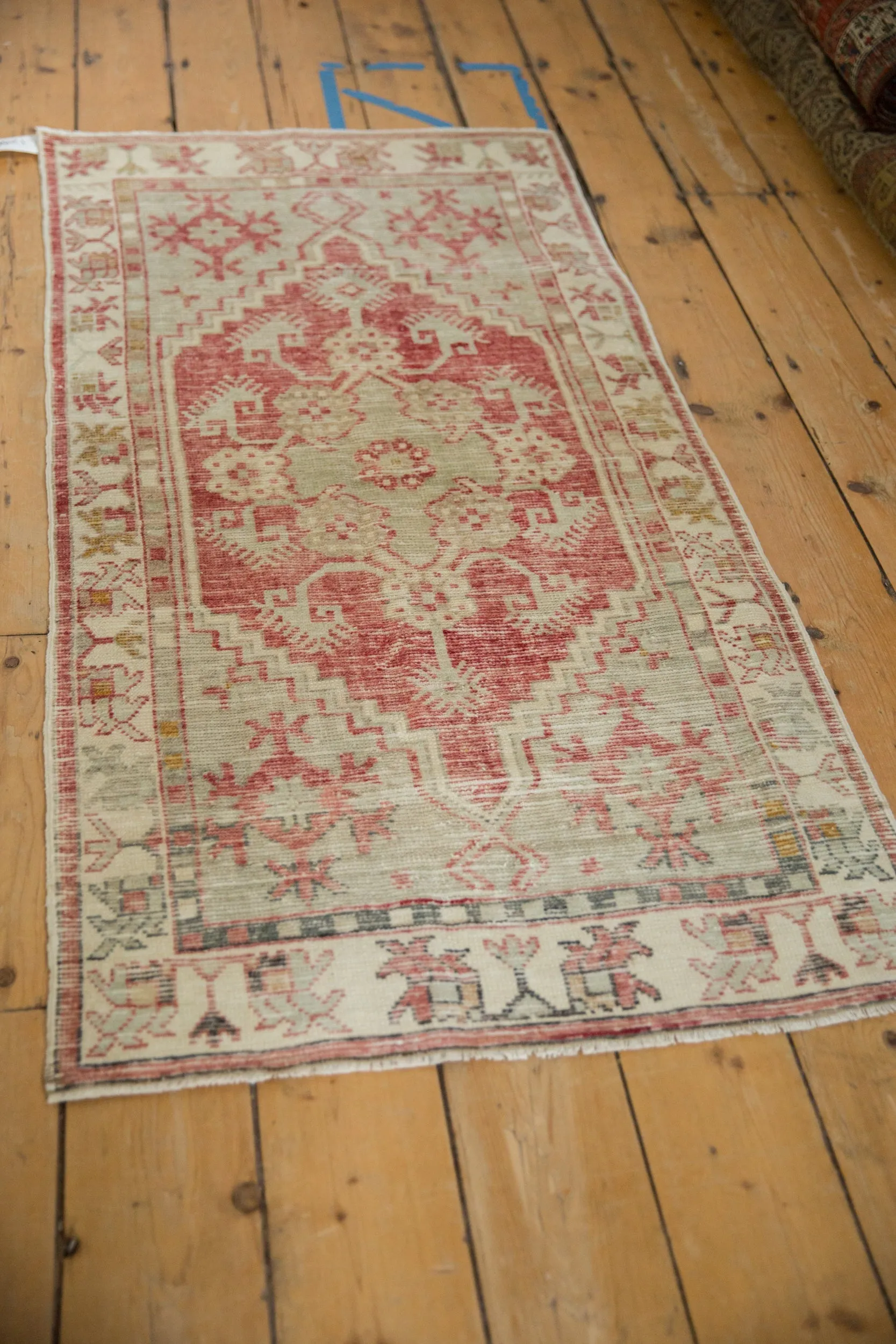 2.5x5 Vintage Distressed Oushak Rug Runner