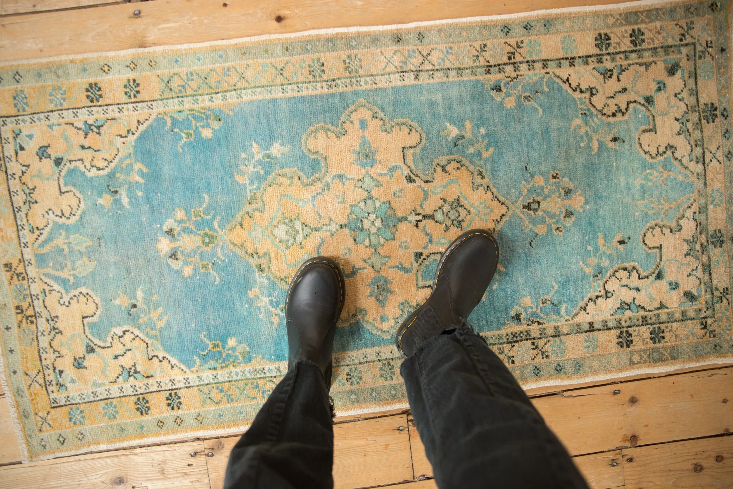 2.5x5 Vintage Distressed Oushak Rug Runner