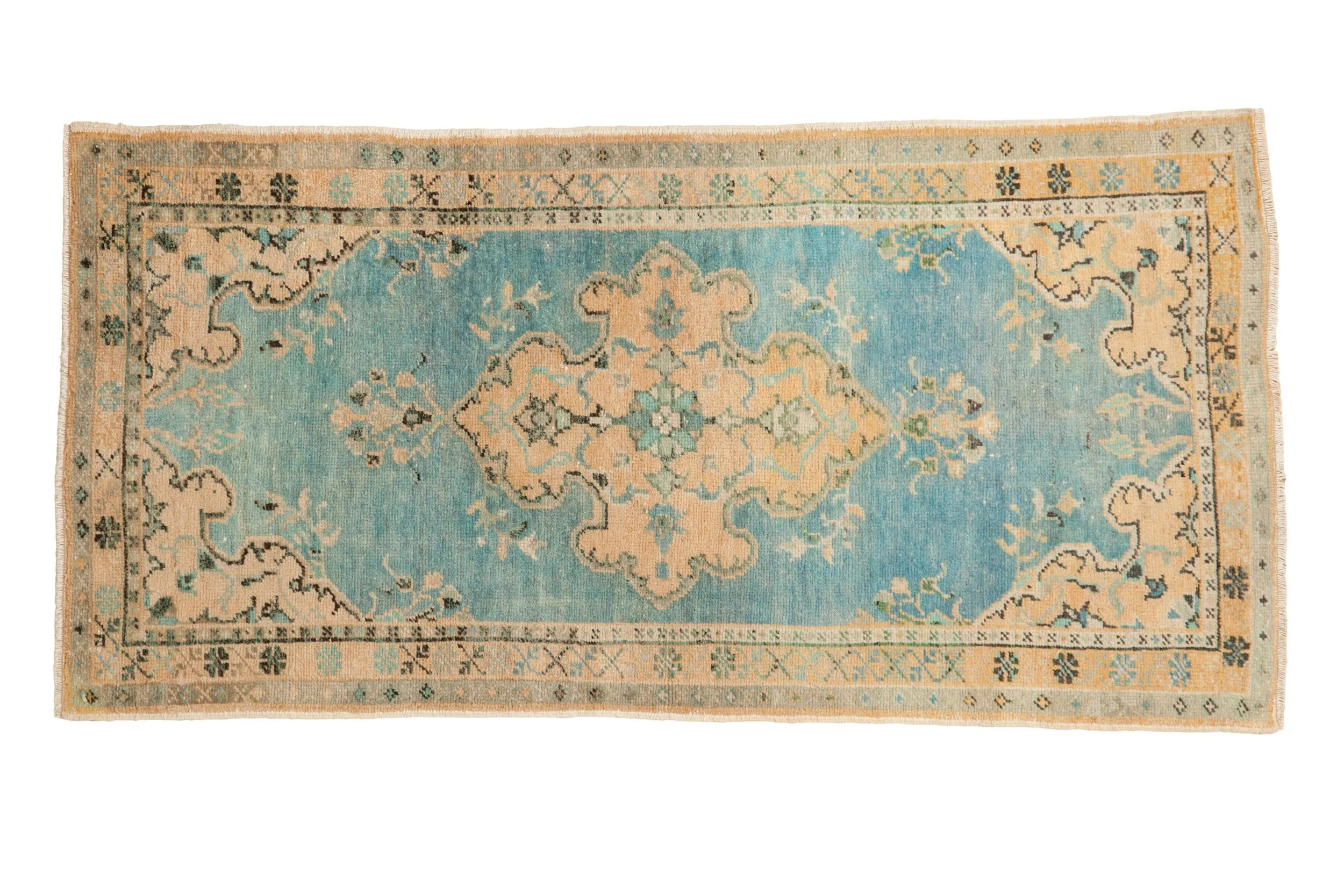 2.5x5 Vintage Distressed Oushak Rug Runner