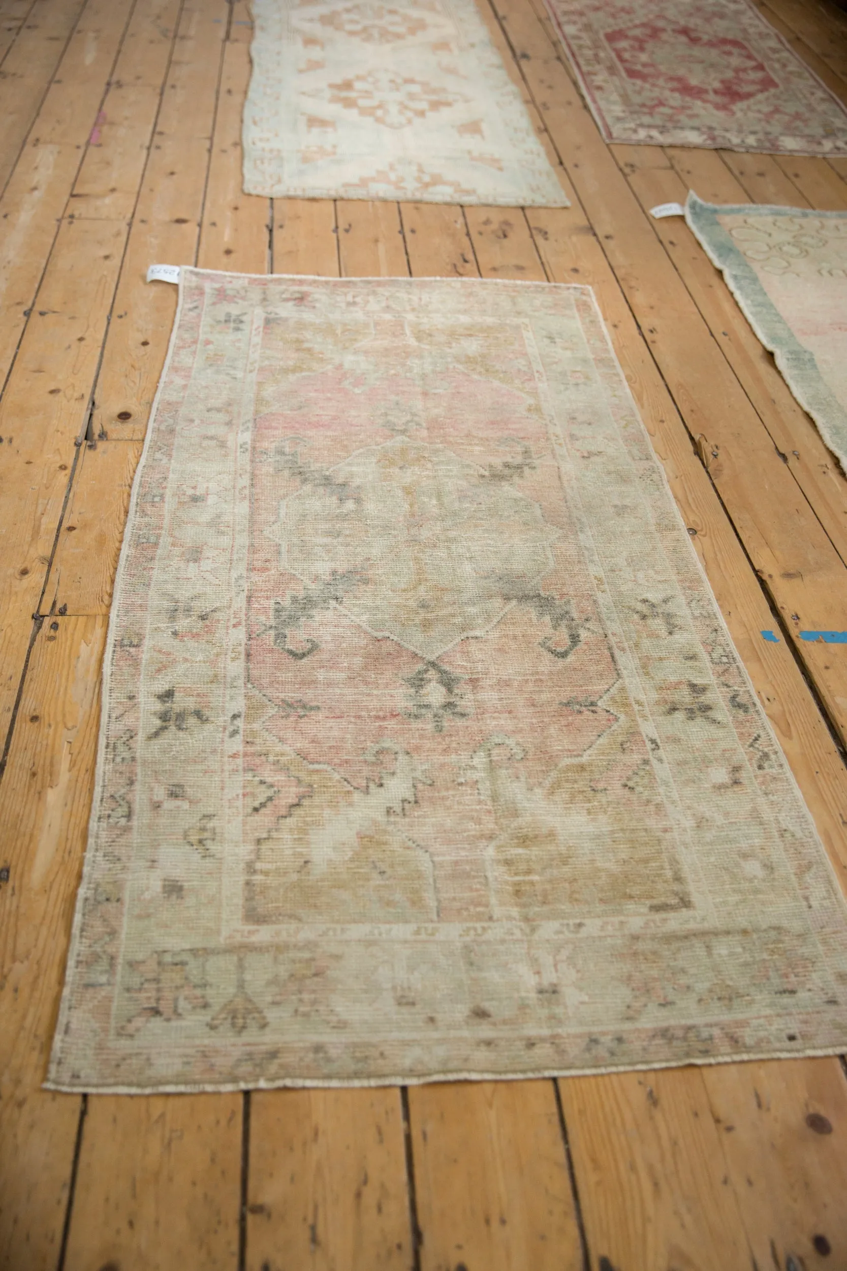 2.5x5.5 Vintage Distressed Oushak Rug Runner