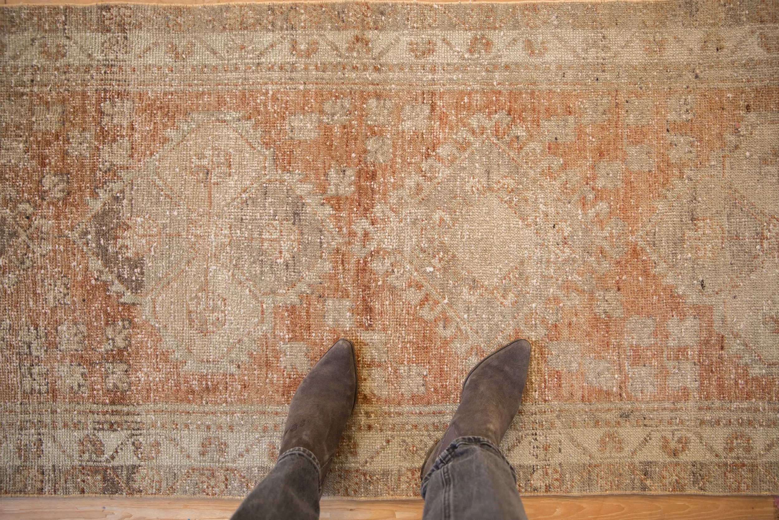 2.5x9 Vintage Distressed Oushak Rug Runner