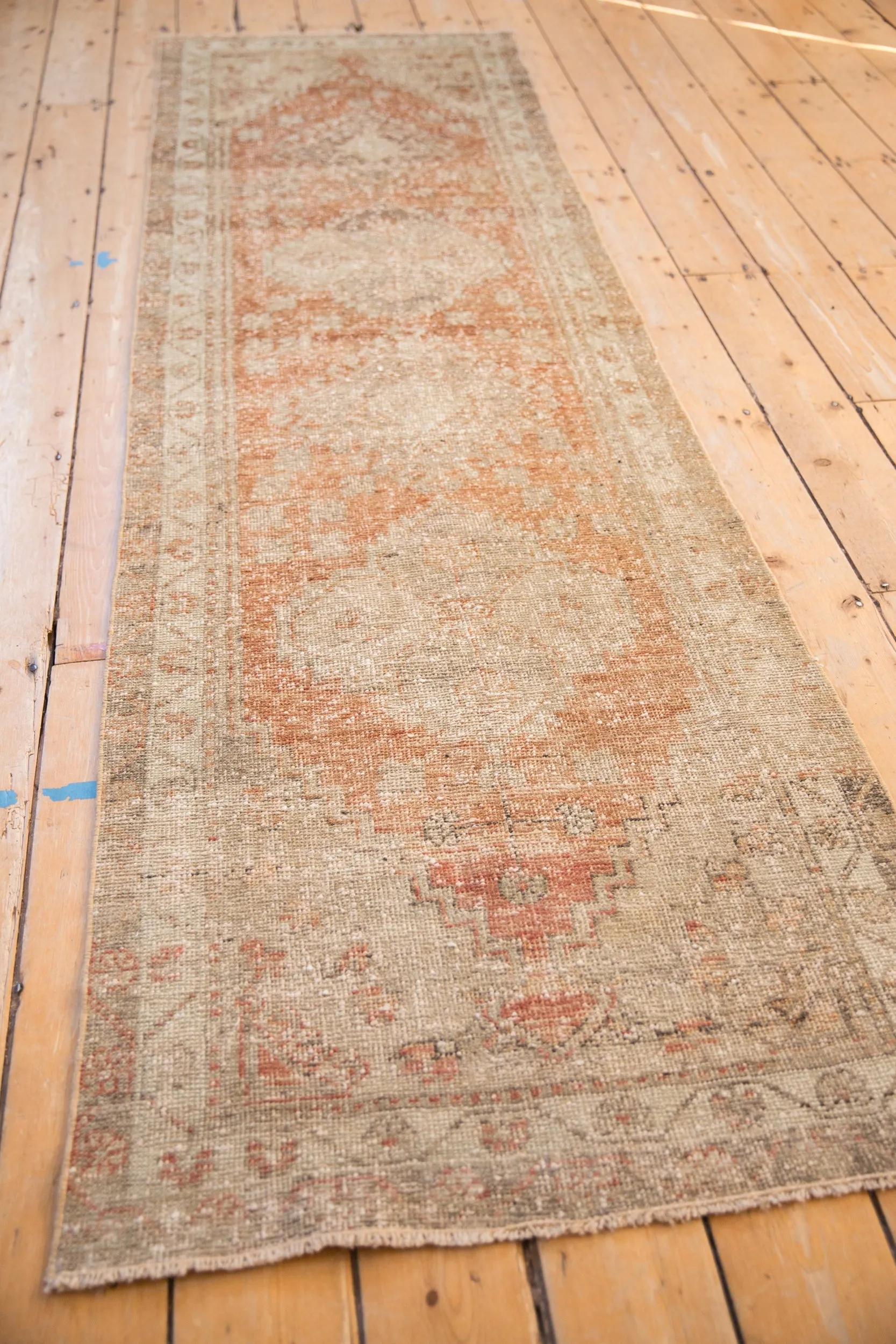 2.5x9 Vintage Distressed Oushak Rug Runner
