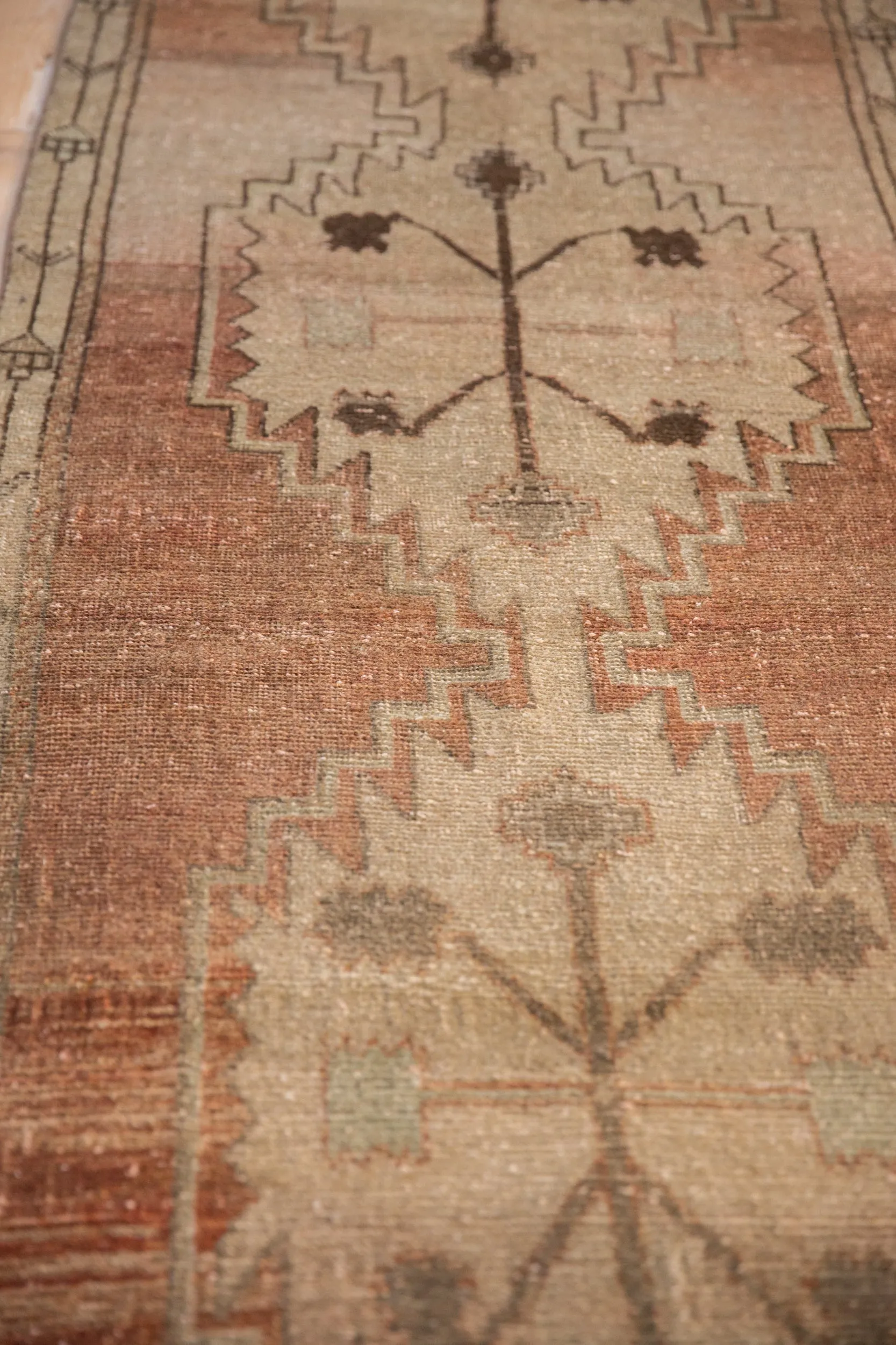 2.5x9.5 Vintage Distressed Oushak Rug Runner