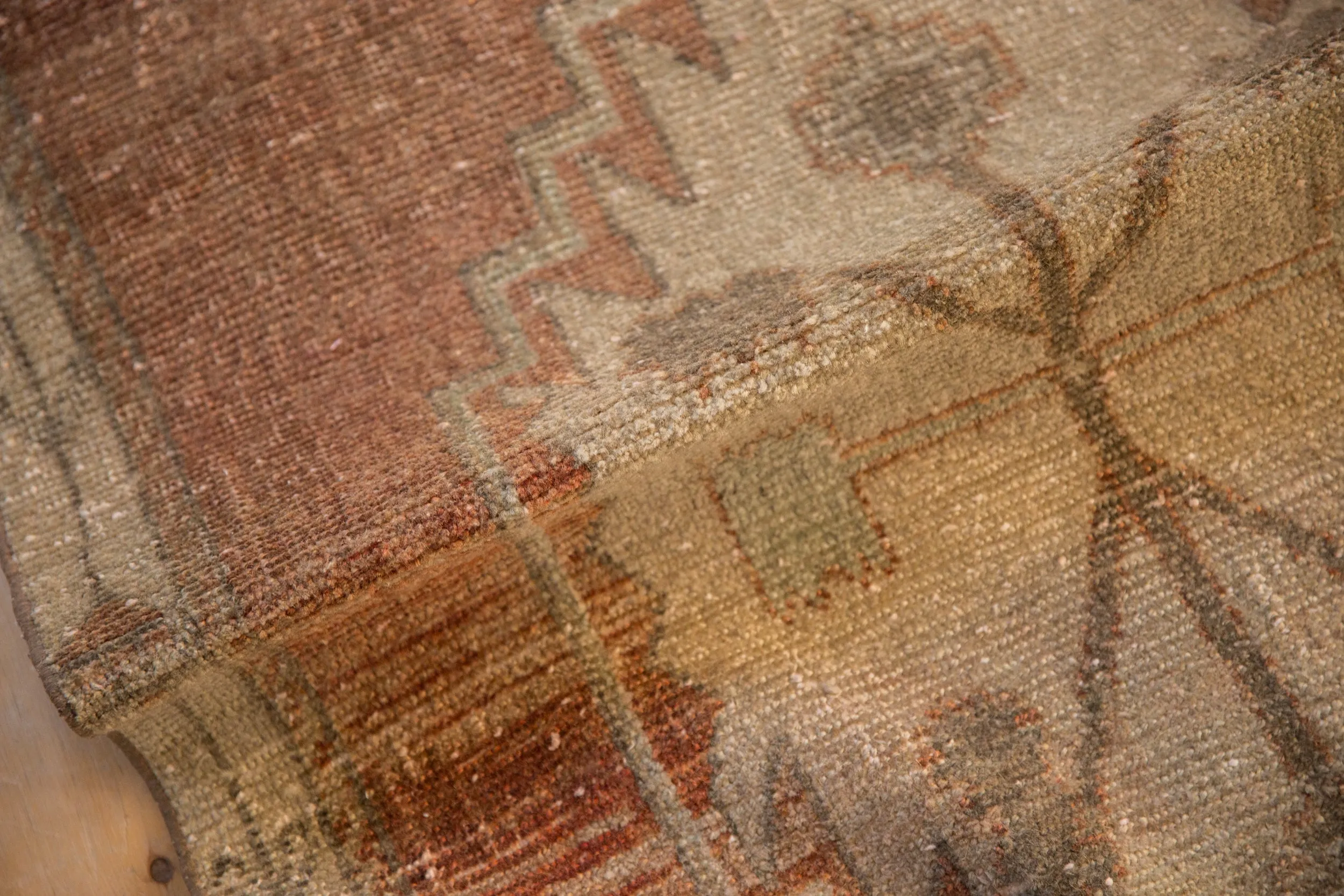 2.5x9.5 Vintage Distressed Oushak Rug Runner