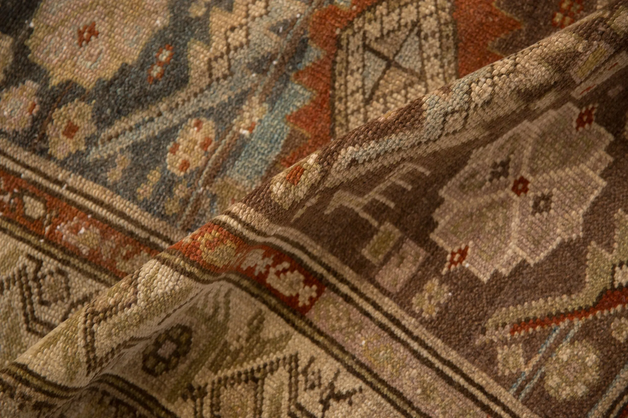 3.5x13 Vintage Distressed Malayer Rug Runner