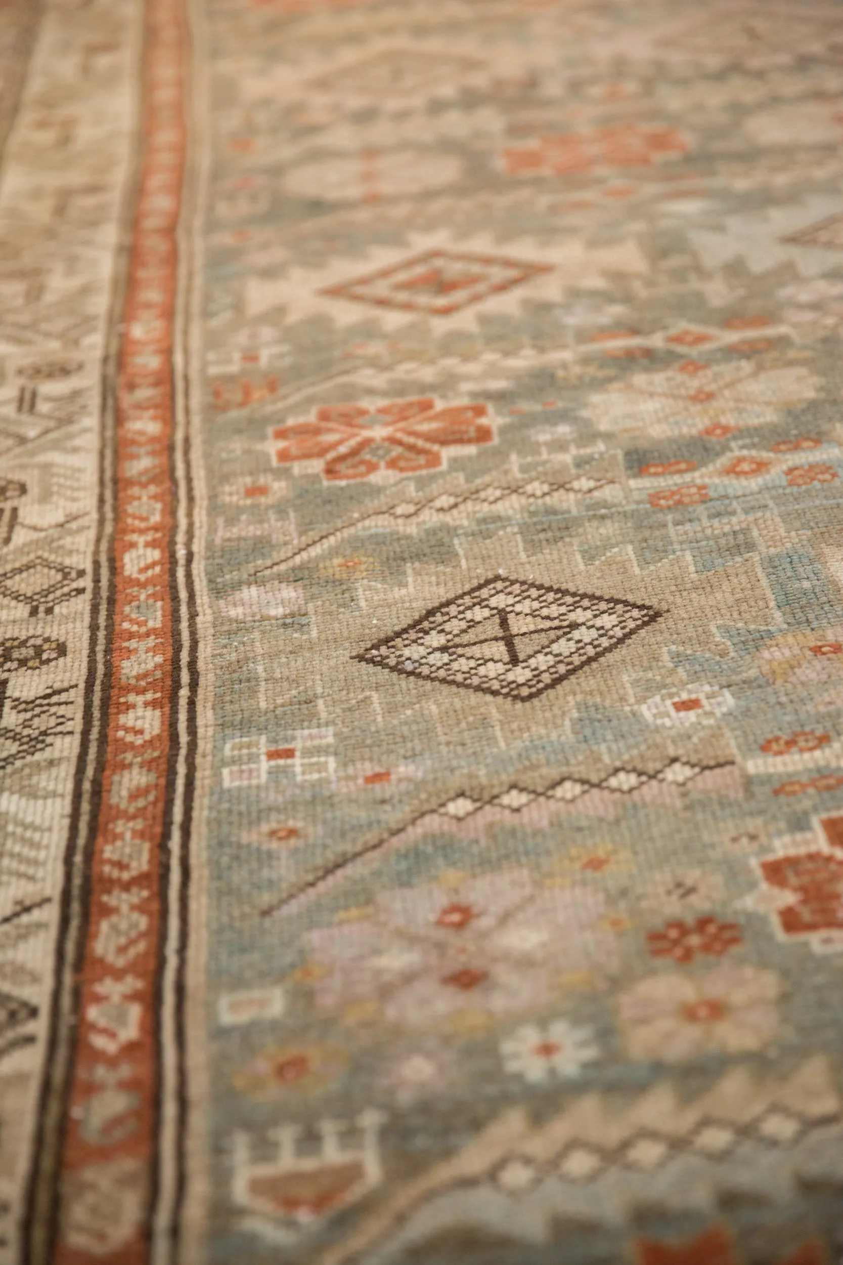 3.5x13 Vintage Distressed Malayer Rug Runner