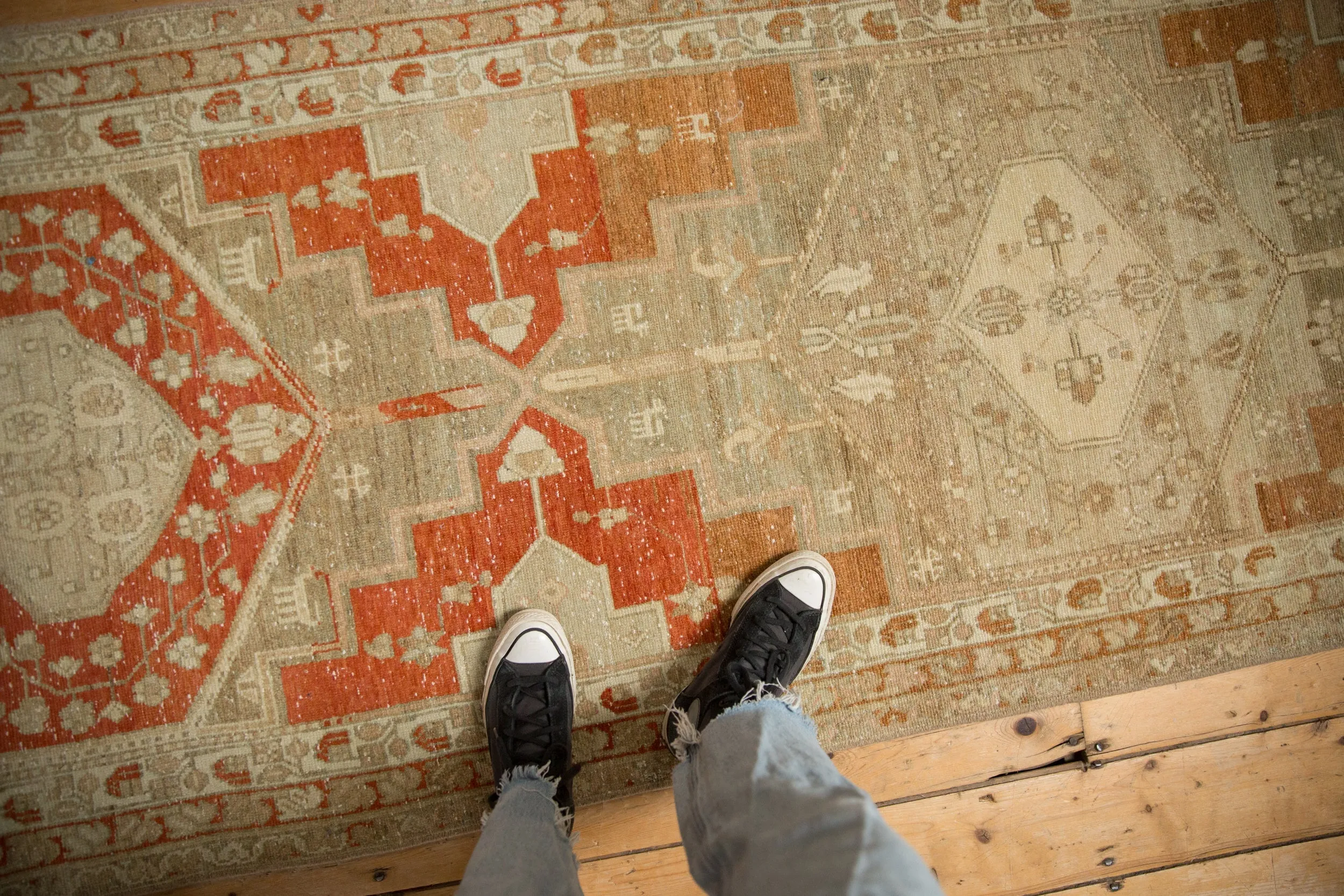 3.5x14.5 Vintage Distressed Malayer Rug Runner
