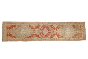 3.5x14.5 Vintage Distressed Malayer Rug Runner