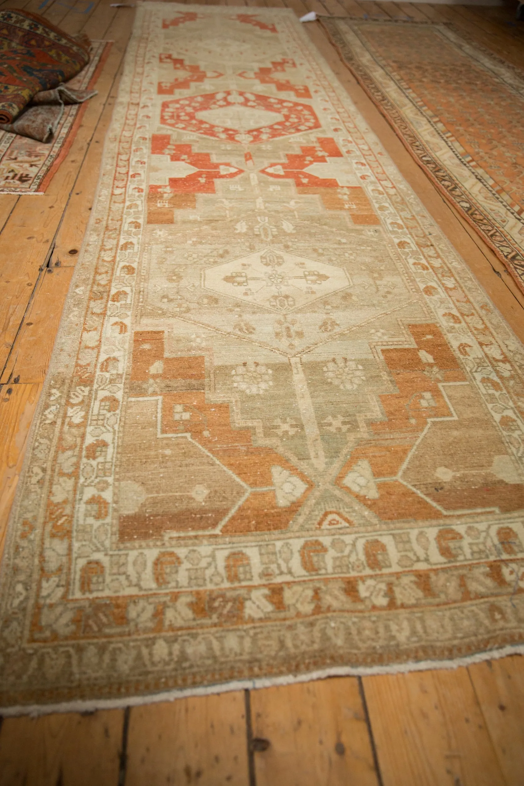3.5x14.5 Vintage Distressed Malayer Rug Runner