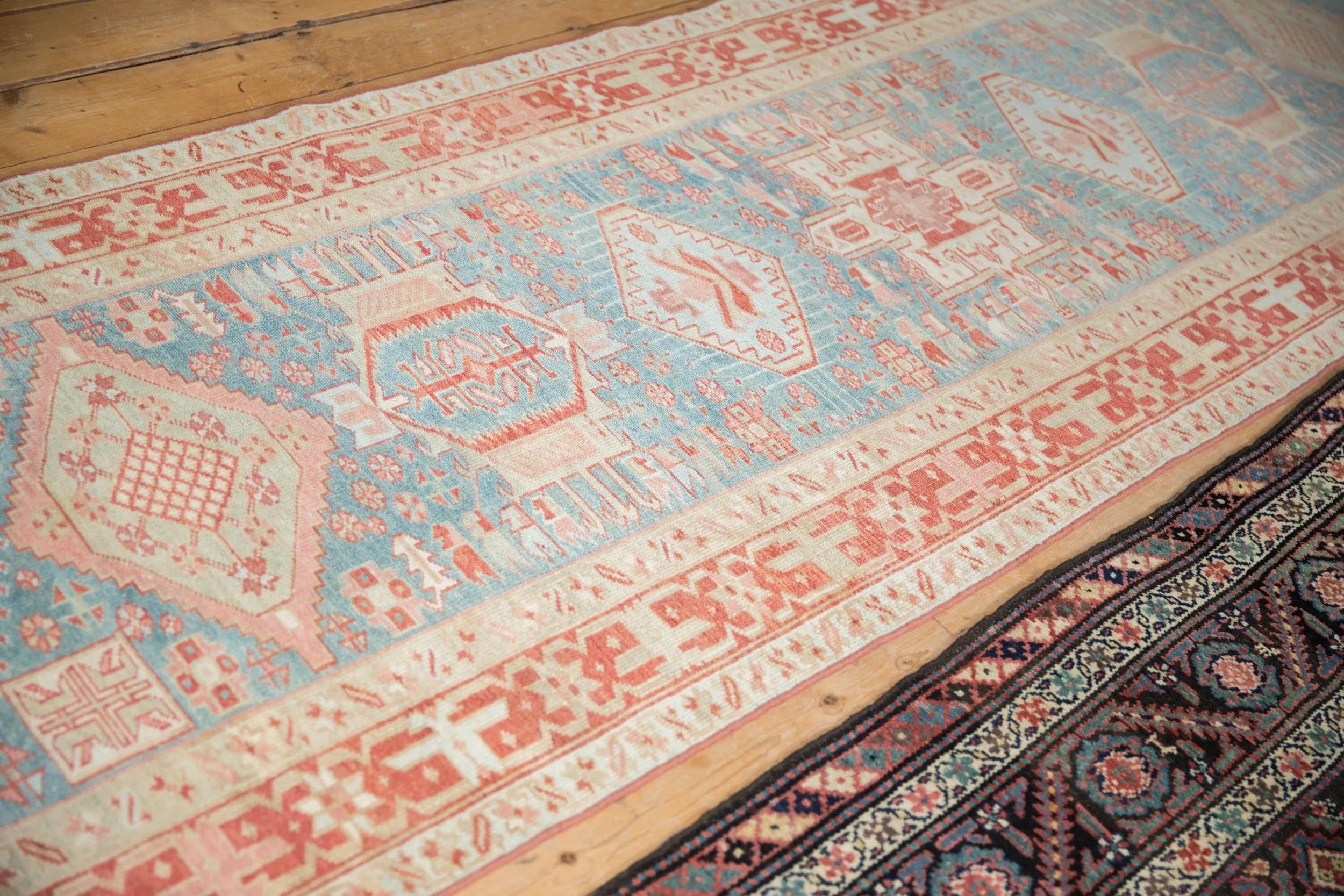 3.5x15 Vintage Distressed Karaja Rug Runner