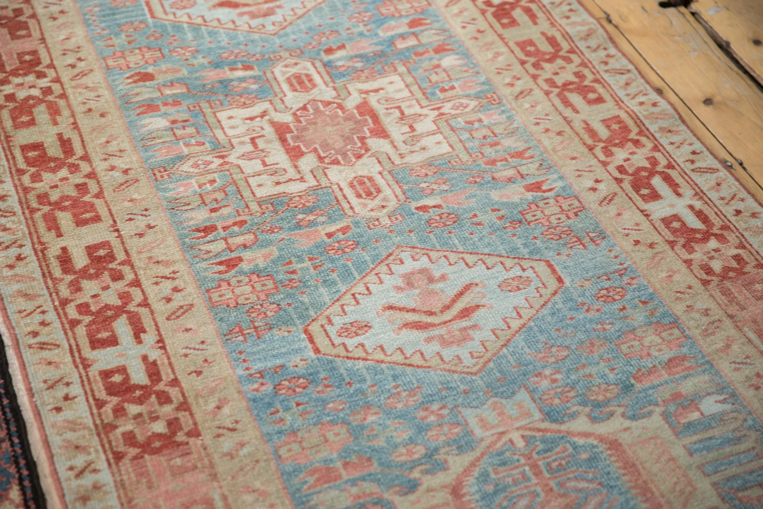 3.5x15 Vintage Distressed Karaja Rug Runner