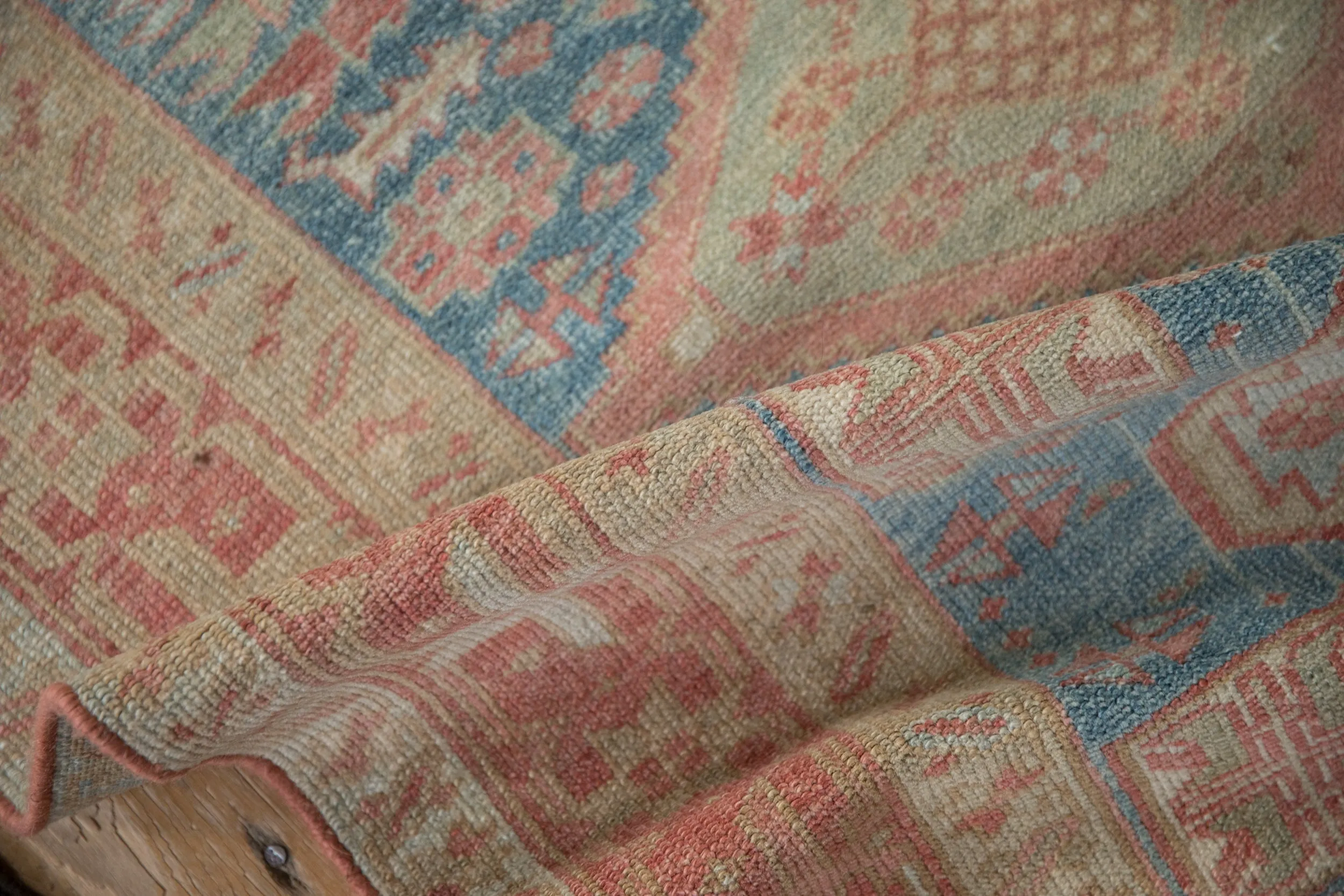 3.5x15 Vintage Distressed Karaja Rug Runner