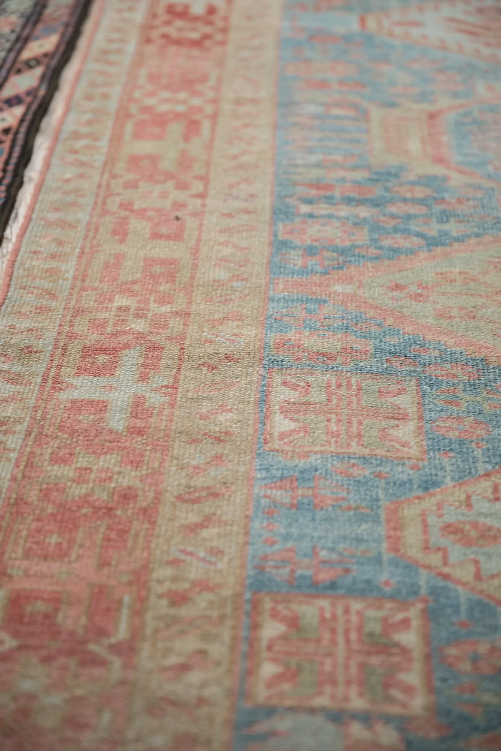 3.5x15 Vintage Distressed Karaja Rug Runner