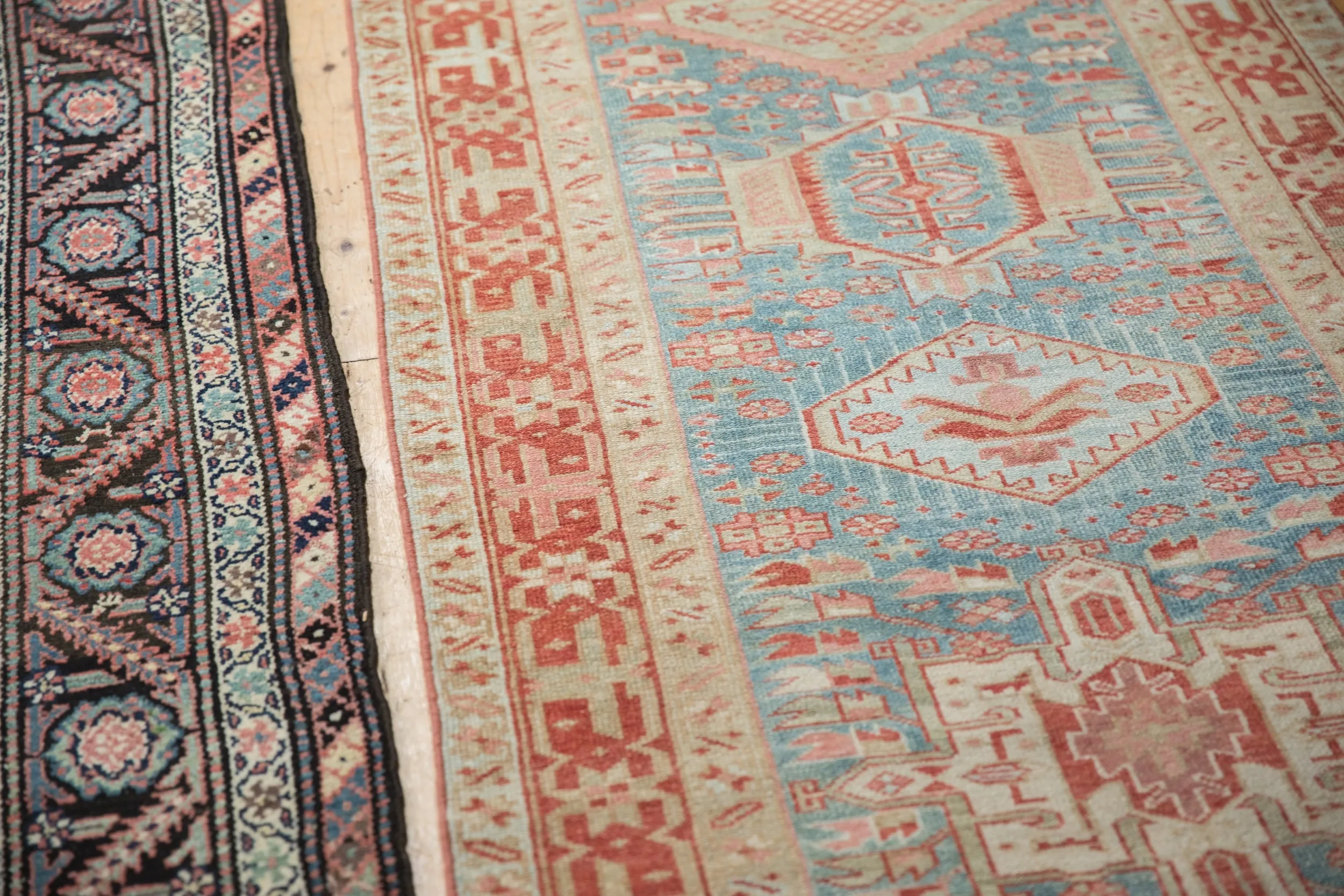 3.5x15 Vintage Distressed Karaja Rug Runner