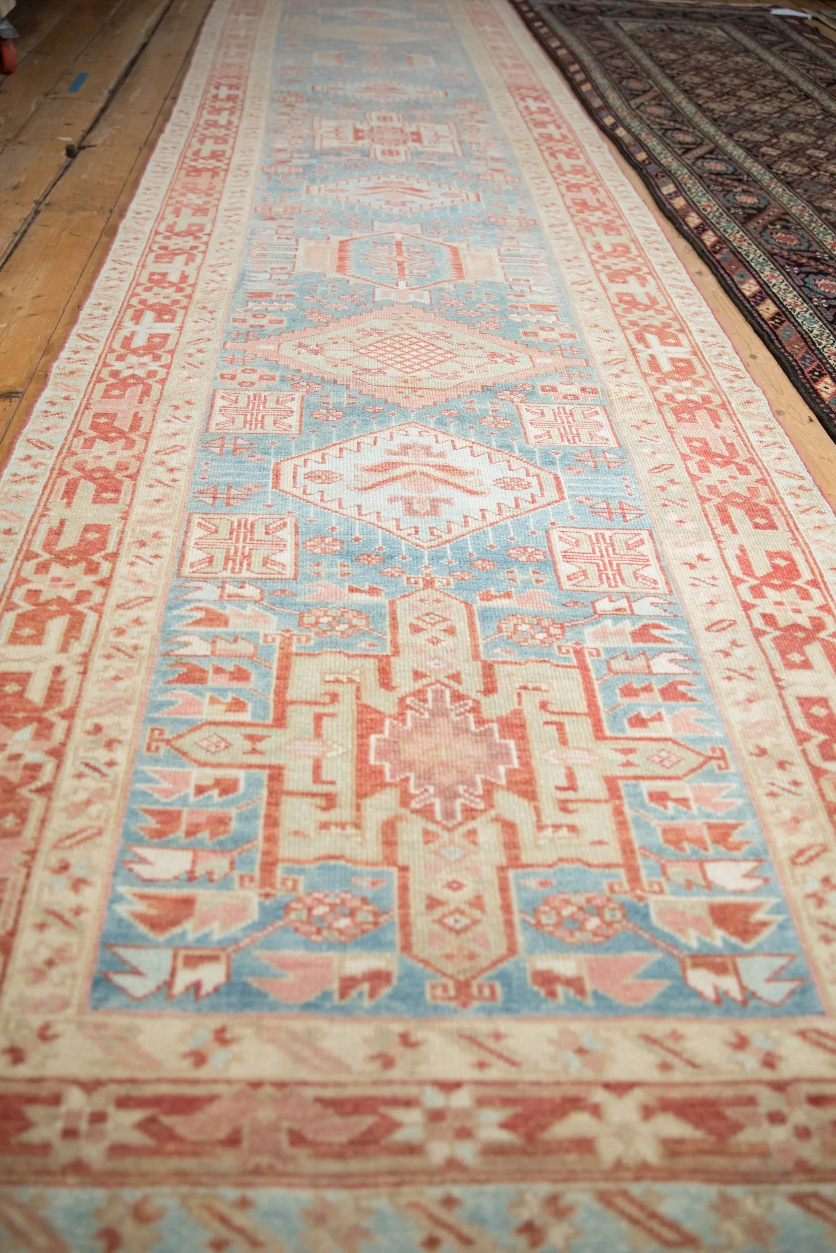 3.5x15 Vintage Distressed Karaja Rug Runner