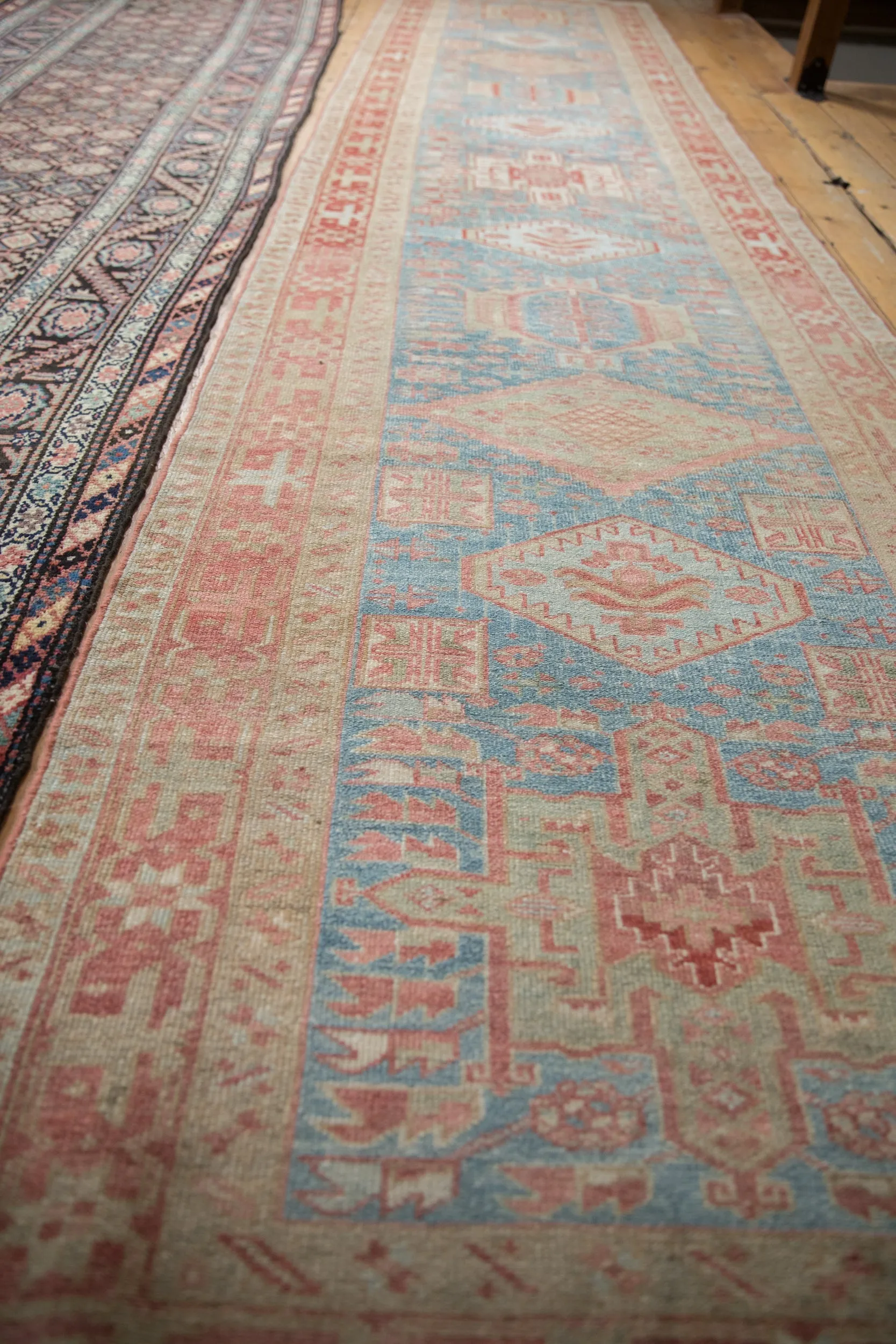 3.5x15 Vintage Distressed Karaja Rug Runner