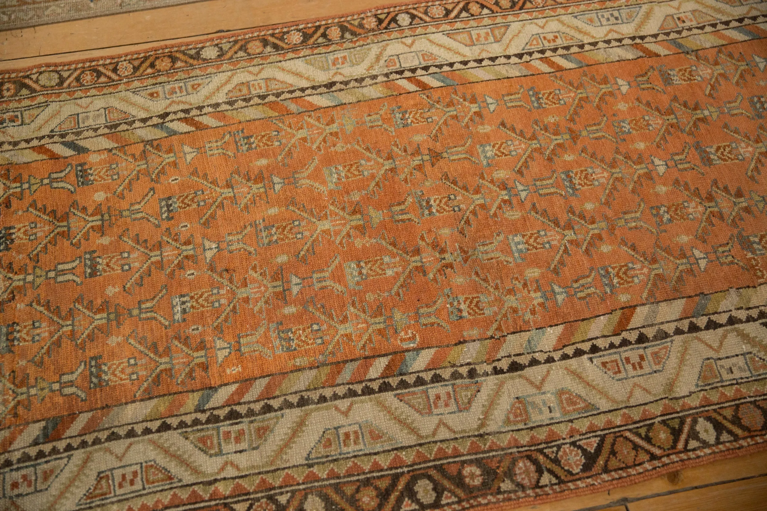3x13.5 Vintage Distressed Malayer Rug Runner