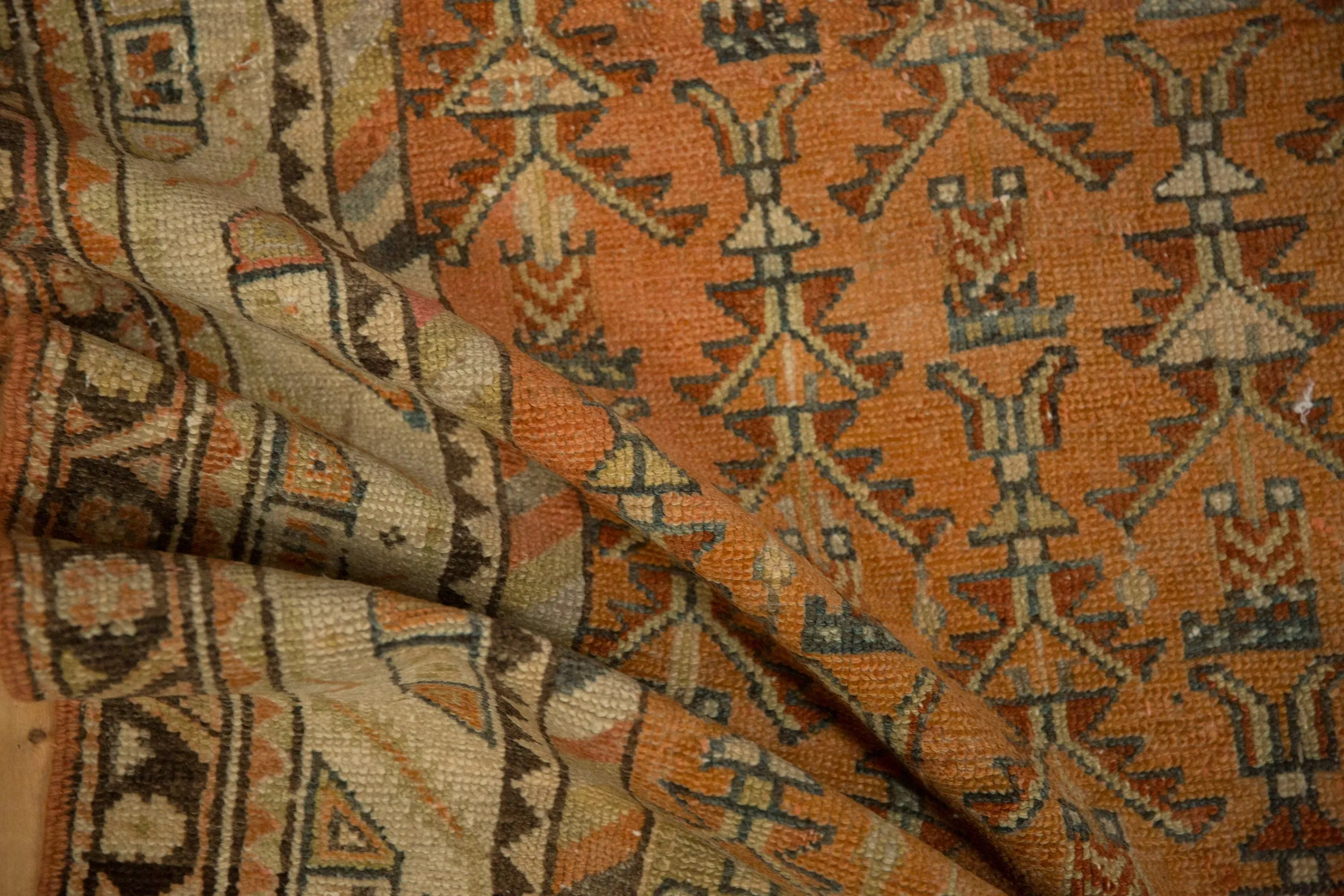 3x13.5 Vintage Distressed Malayer Rug Runner