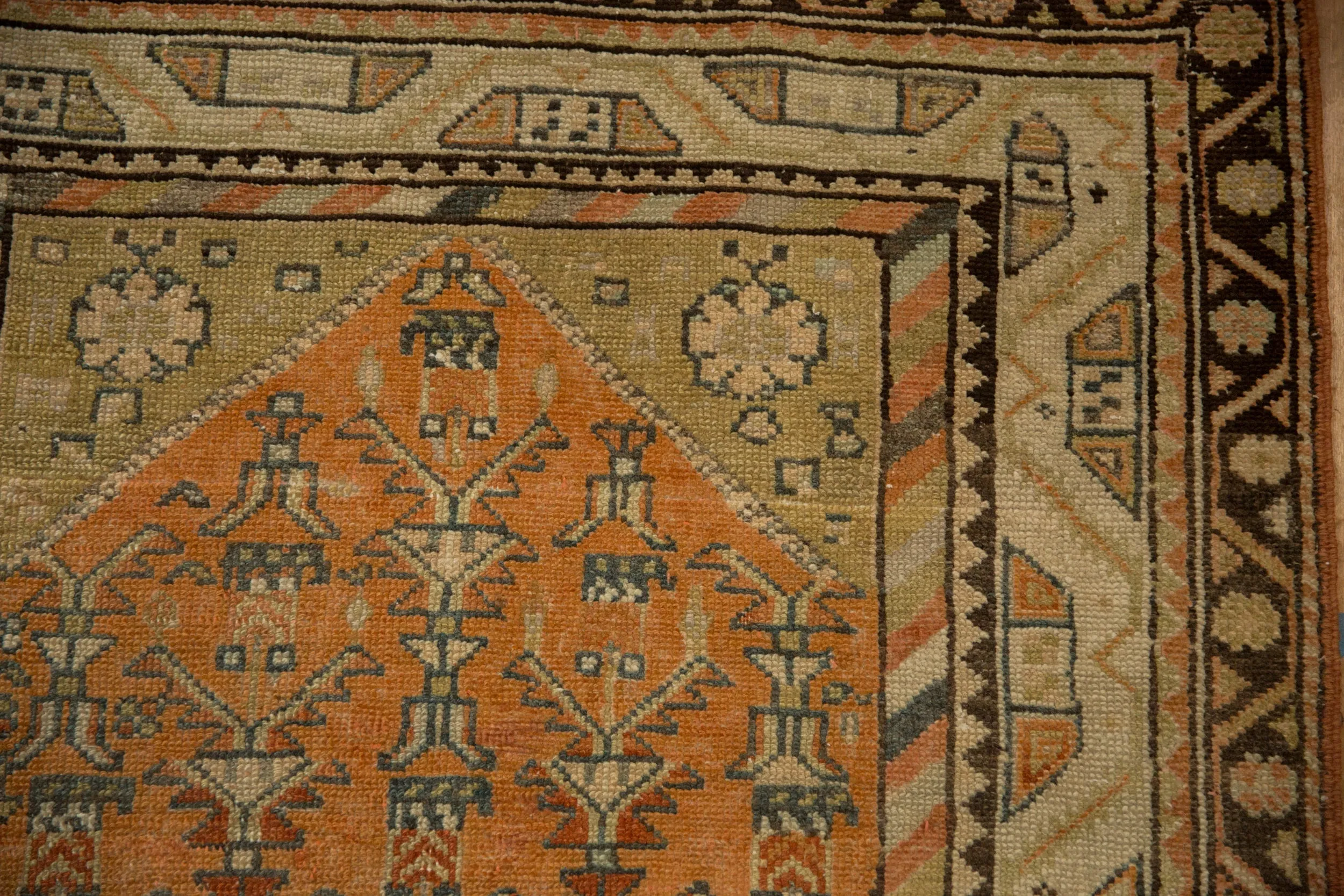 3x13.5 Vintage Distressed Malayer Rug Runner