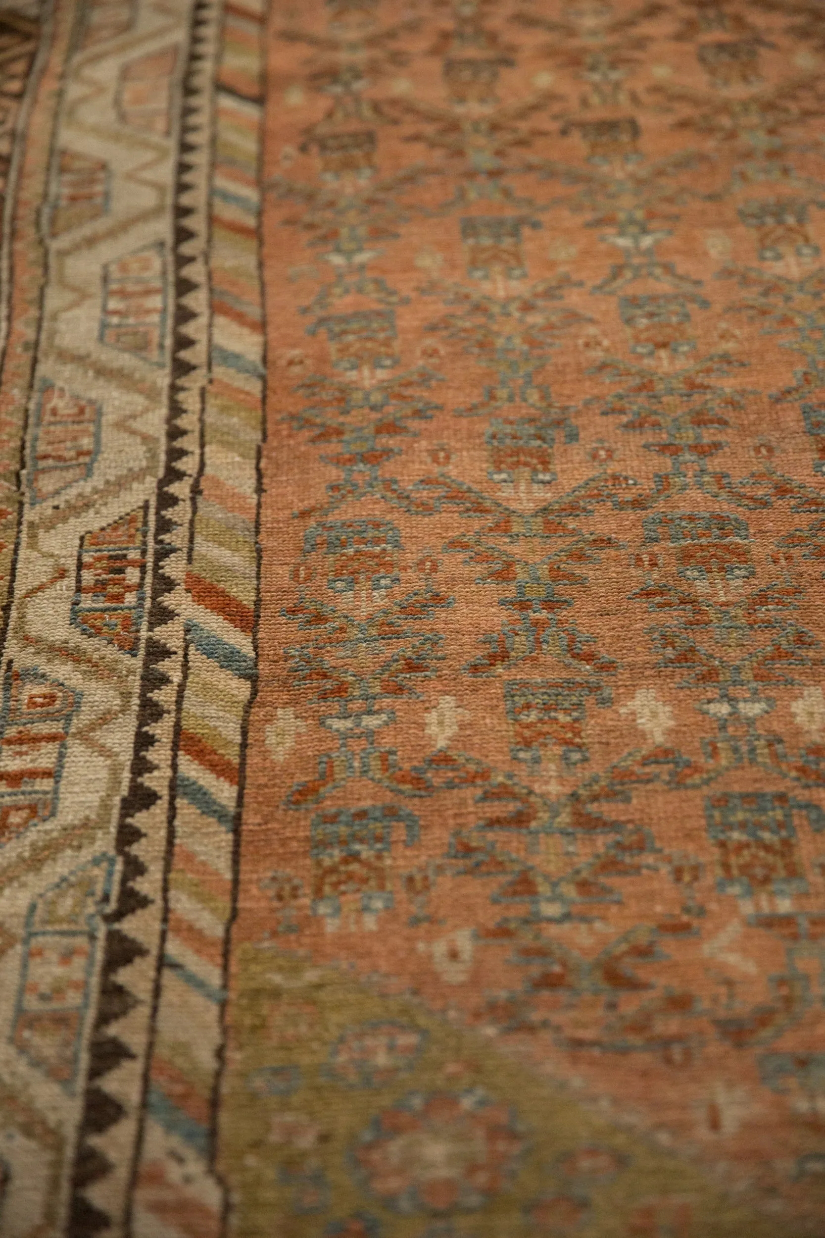 3x13.5 Vintage Distressed Malayer Rug Runner