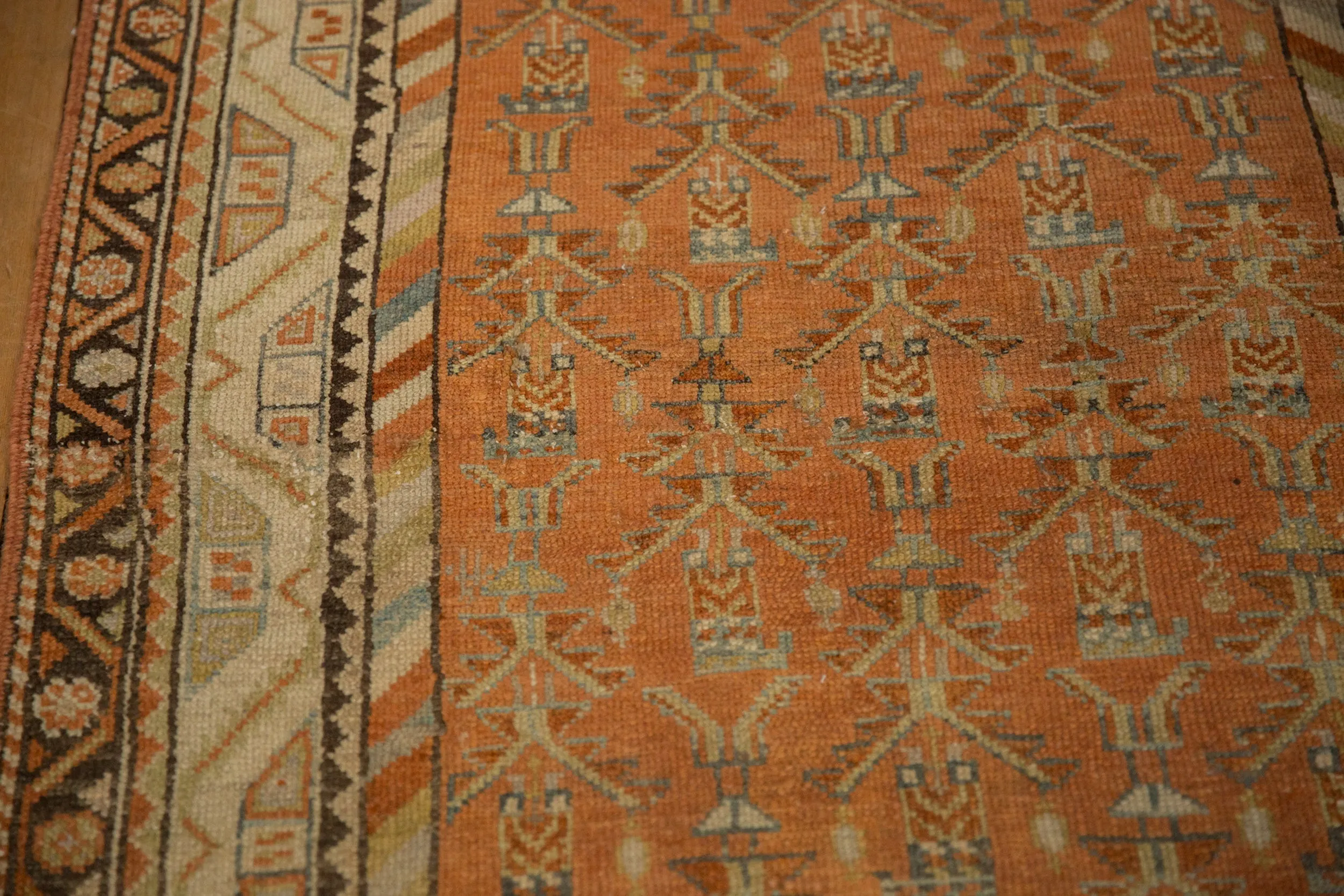 3x13.5 Vintage Distressed Malayer Rug Runner