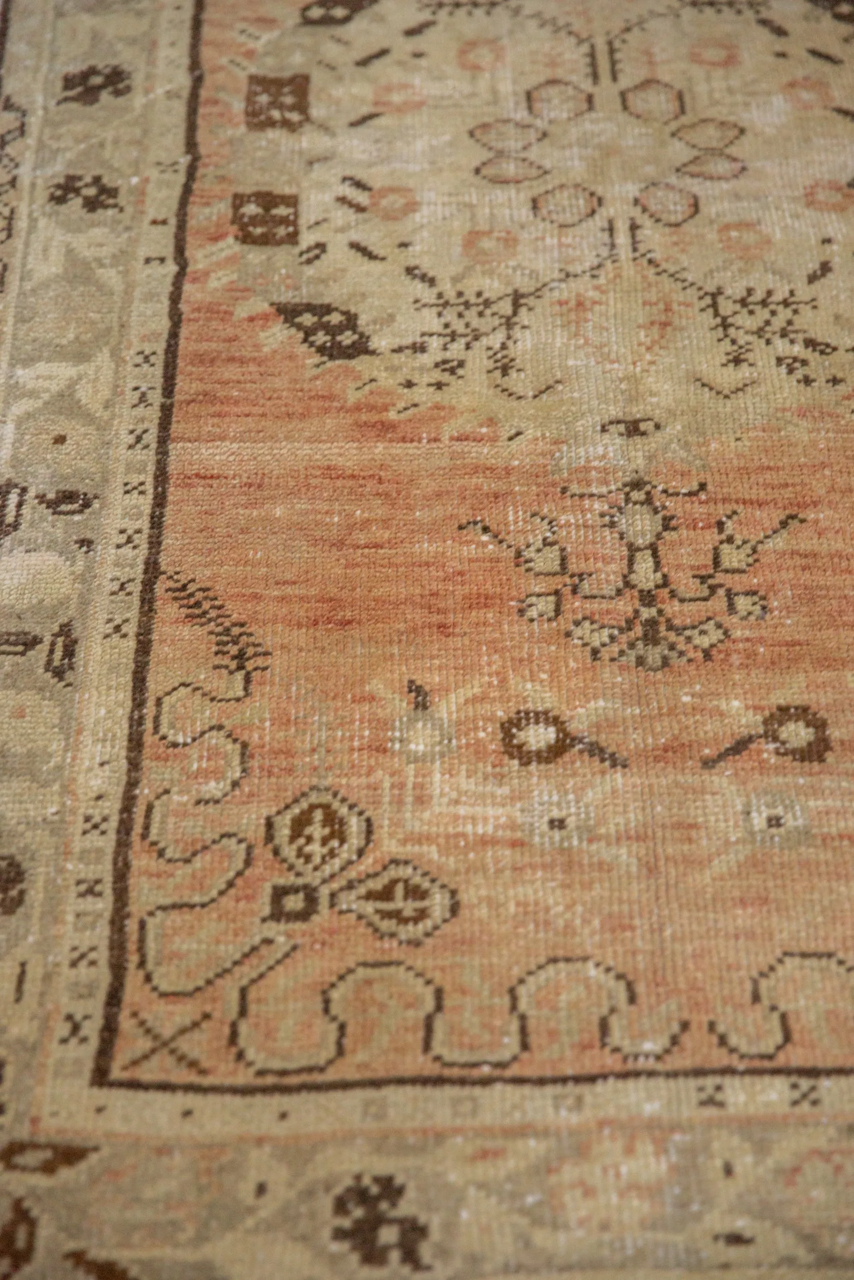 3x6.5 Vintage Distressed Oushak Rug Runner