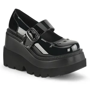 4 Inch Wedge Platform SHAKER-23 Black Patent