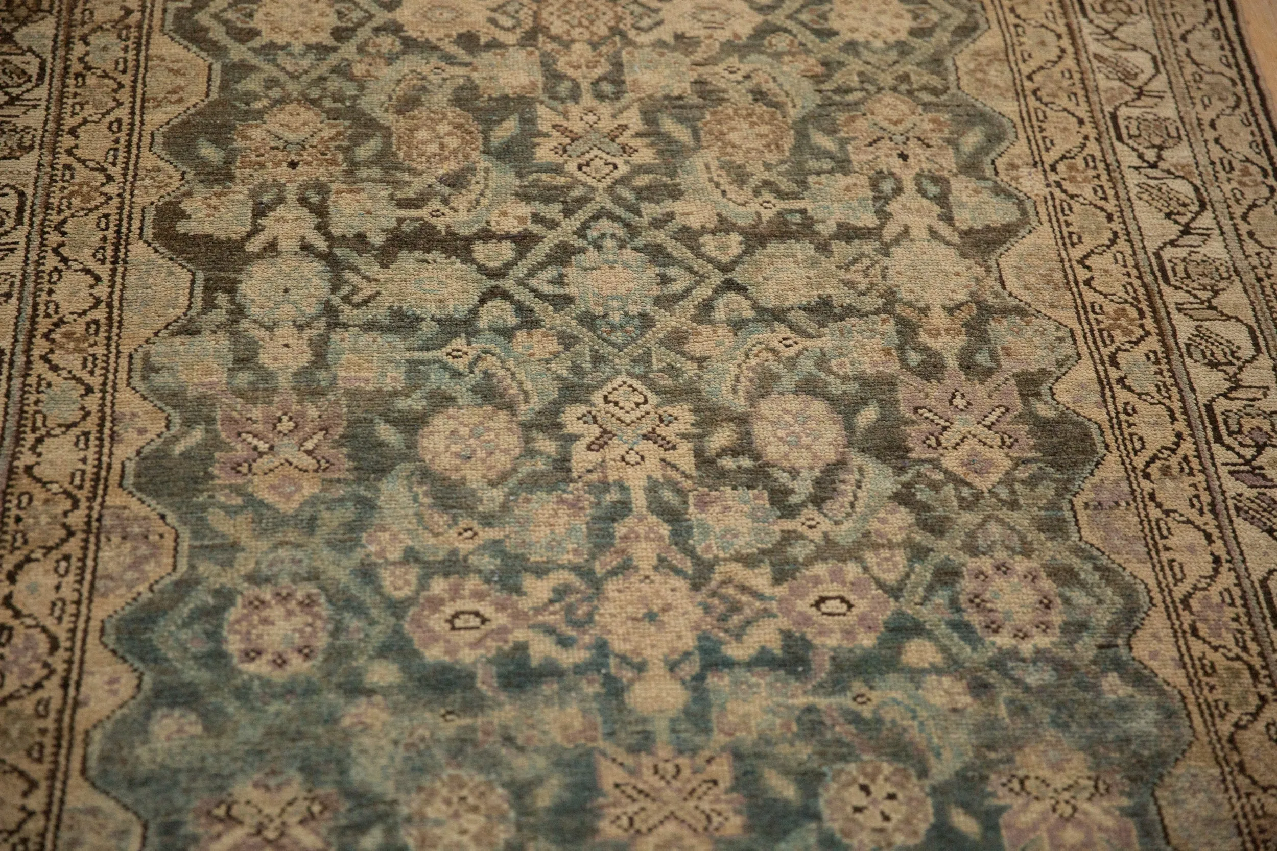 4x11 Vintage Distressed Hamadan Rug Runner