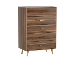 5 Chest of Drawers - MIRI Walnut