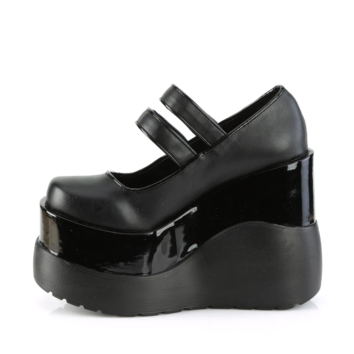 5 Inch Wedge Platform VOID-37 Black Pu