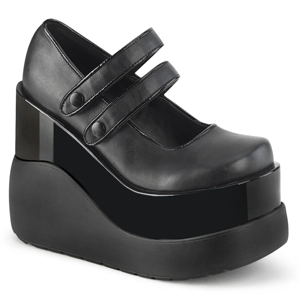 5 Inch Wedge Platform VOID-37 Black Pu