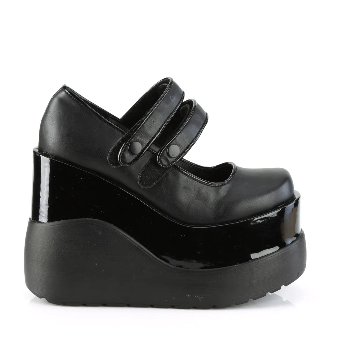 5 Inch Wedge Platform VOID-37 Black Pu