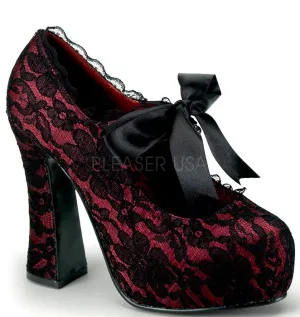 5" Platform Lace Overlay Pump (DEMON-11 Final Sale)