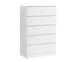 6 Chest of Drawers - PEPE White