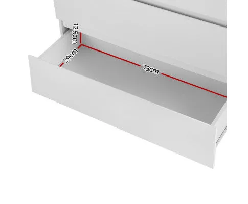 6 Chest of Drawers - PEPE White