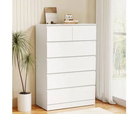 6 Chest of Drawers - PEPE White