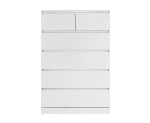 6 Chest of Drawers - PEPE White