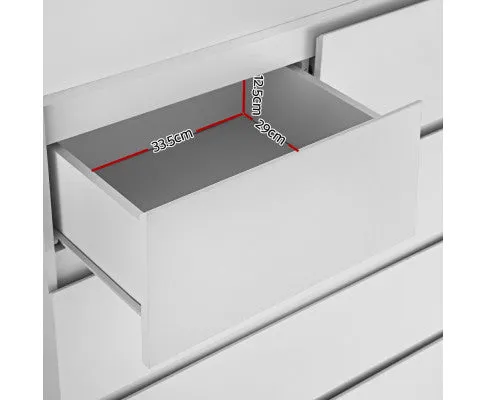 6 Chest of Drawers - PEPE White