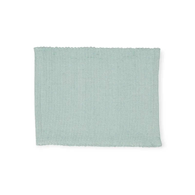 Amelia Jackson Placemat and Table Runners Dhurrie Tabby Duck Egg SPM001DE