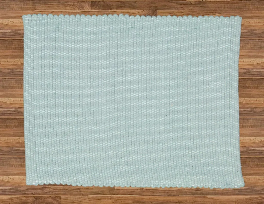Amelia Jackson Placemat and Table Runners Dhurrie Tabby Duck Egg SPM001DE