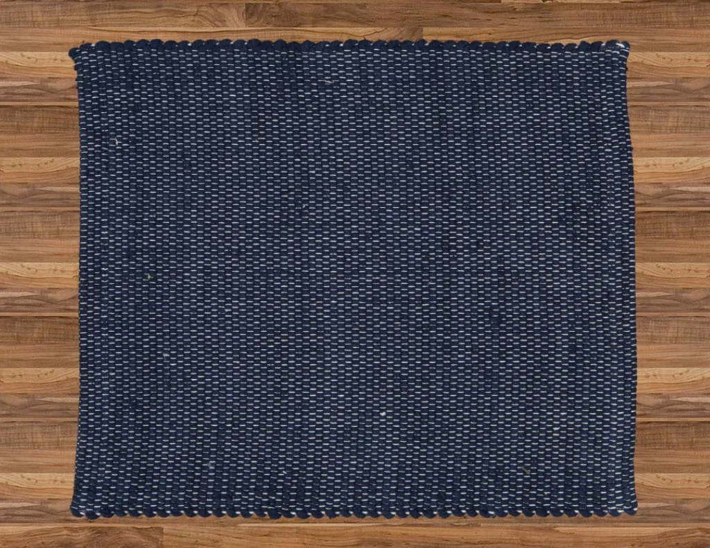 Amelia Jackson Placemat and Table Runners Dhurrie Tabby Navy SPM012