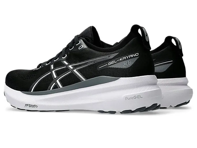 Asics Gel Kayano 31 (2E Width) - Black/White (Mens)