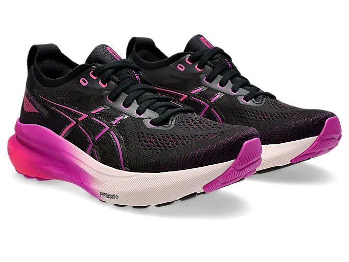 Asics Gel Kayano 31 (B Width) - Black/Magenta (Womens)