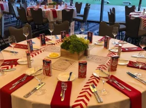 Baseball Party Decor Our ORIGINAL Baseball Ribbon Party Decor Themed Red Chevron Modern Wedding Table Runner -set of 2 in your choice length