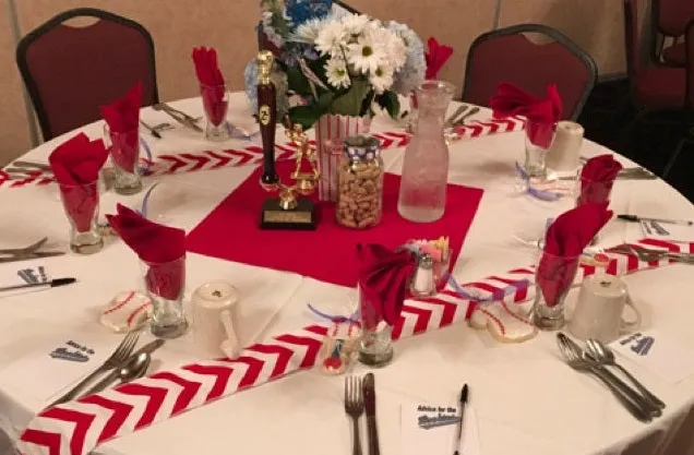 Baseball Party Decor Our ORIGINAL Baseball Ribbon Party Decor Themed Red Chevron Modern Wedding Table Runner -set of 2 in your choice length