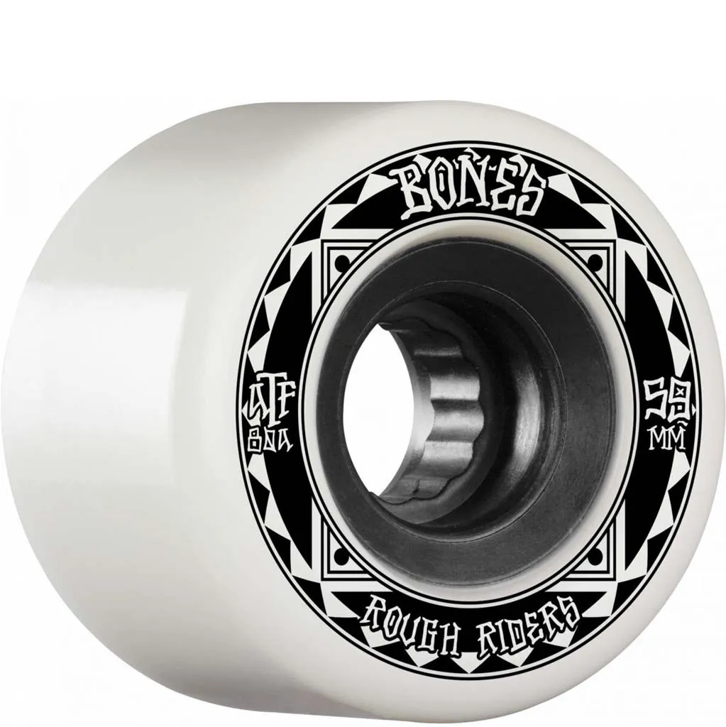 BONES ATF ROUGH RIDER RUNNERS 59MM WHITE
