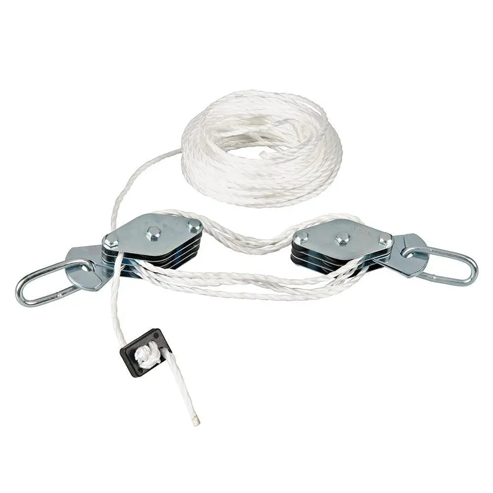 Cable Pulley Set 180kg Silverline 633957 Lift Lifting Cord Loading Rope Work