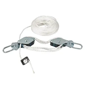 Cable Pulley Set 180kg Silverline 633957 Lift Lifting Cord Loading Rope Work