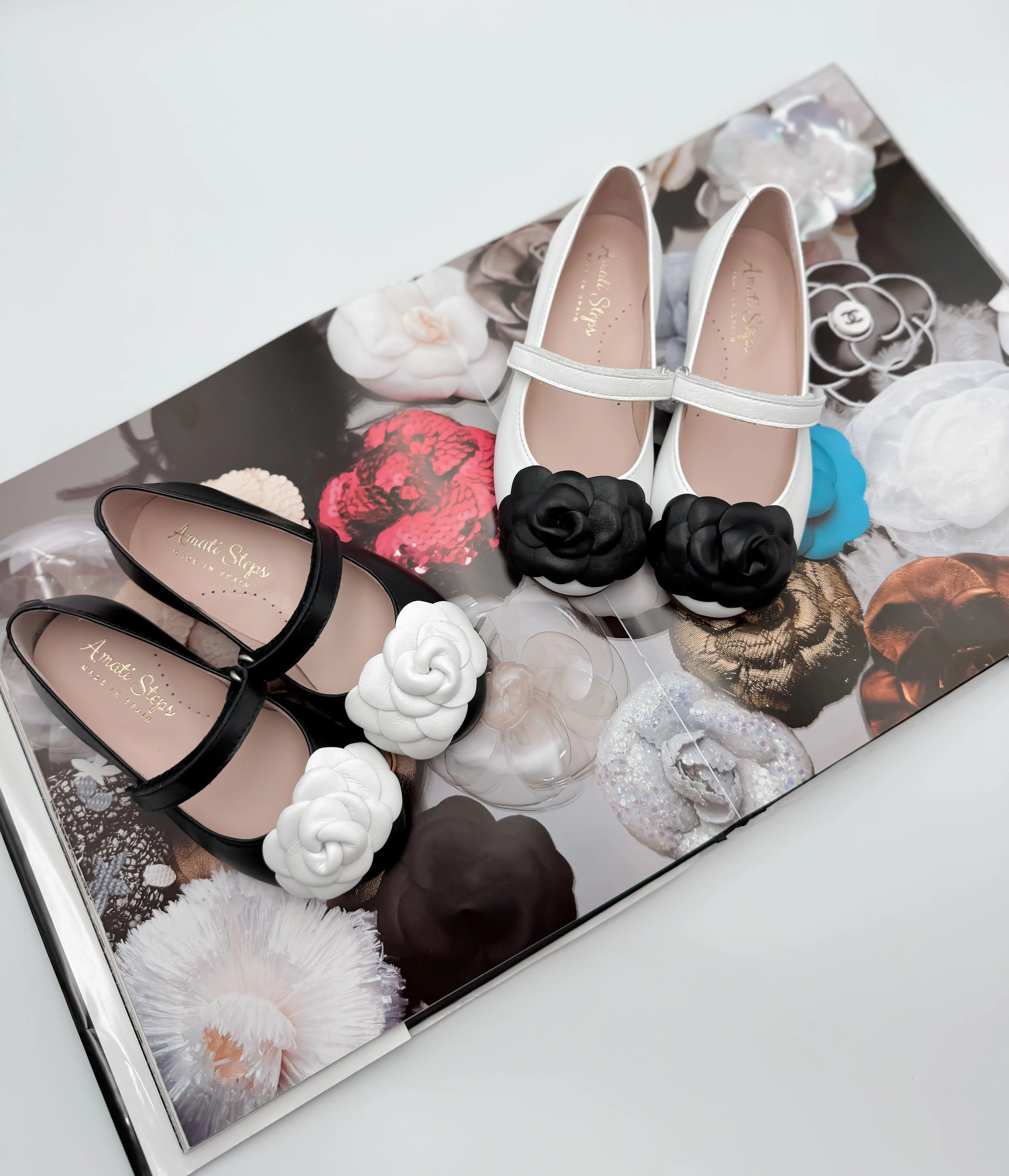 Camille- Black/White Leather Mary Jane Shoes